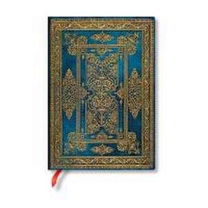 Paperblanks Blue Luxe Luxe Design Hardcover Journal MIDI Lined Elastic Band Closure 144 Pg 120 GSM de Paperblanks