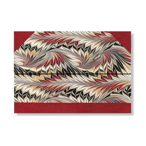 Cockerell Marbled Paper Rubedo Document Folder