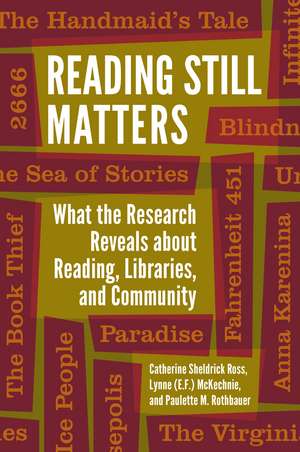 Reading Still Matters: What the Research Reveals about Reading, Libraries, and Community de Catherine Sheldrick Ross