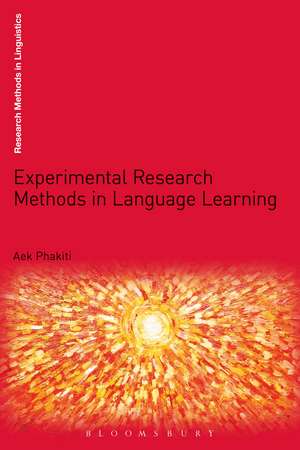 Experimental Research Methods in Language Learning de Aek Phakiti