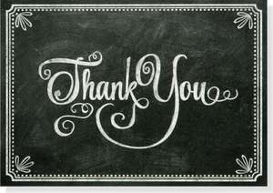 Chalkboard Thank You Notes (Stationery, Note Cards, Boxed Cards) de Peter Pauper Press Inc