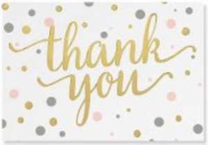 Pink & Gold Dots Thank You Notes (Stationery, Boxed Cards) de Inc Peter Pauper Press