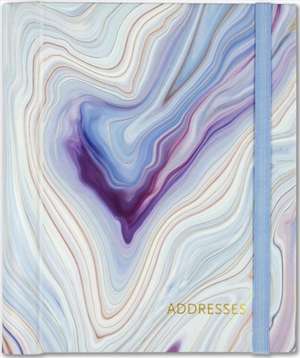 Blue Agate Large Address Book de Inc Peter Pauper Press