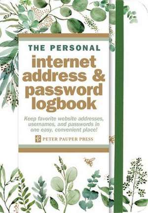 Eucalyptus Internet Address & Password Logbook de Peter Pauper Press