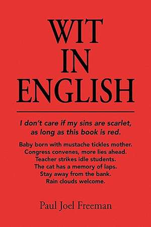 Wit in English de Paul Joel Freeman