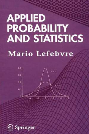 Applied Probability and Statistics de Mario Lefebvre