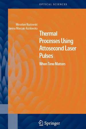 Thermal Processes Using Attosecond Laser Pulses: When Time Matters de Miroslaw Kozlowski