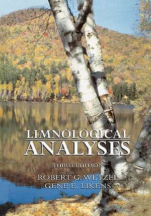 Limnological Analyses de Robert G. Wetzel