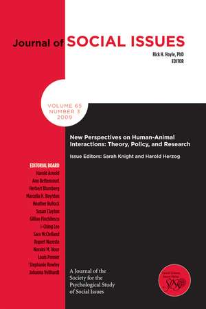 New Perspectives on Human–Animal Interactions – Theory, Policy and Research de Knight