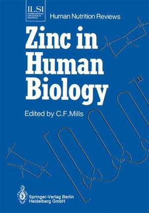 Zinc in Human Biology de Colin F. Mills