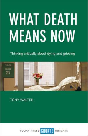 What Death Means Now: Thinking Critically About Dying and Grieving de Tony Walter