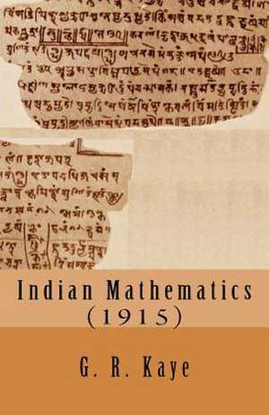 Indian Mathematics de G. R. Kaye