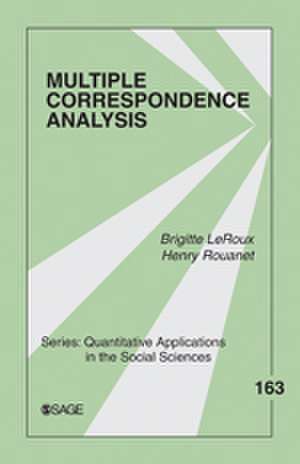 Multiple Correspondence Analysis de Brigitte Le Roux