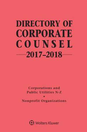 Directory of Corporate Counsel de Wolters Kluwer Staff