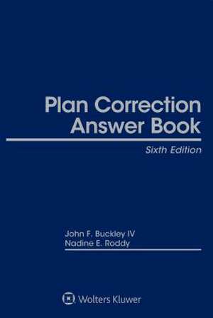 Plan Correction Answer Book de John F. Buckley IV