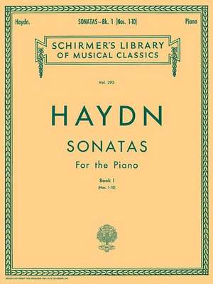 20 Sonatas - Book 1: Schirmer Library of Classics Volume 295 Piano Solo de Franz Josef Haydn