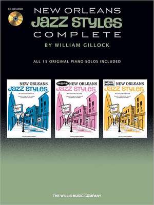 New Orleans Jazz Styles - Complete - All 15 Original Piano Solos Included Book/Online Audio de William Gillock