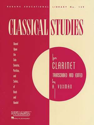 Classical Studies for Clarinet de H. Voxman