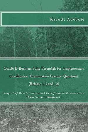 Oracle E-Business Suite Essentials for Implementers Certification Examination Practice Questions (Release 11i and 12) de Kayode Adeboje