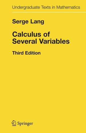 Calculus of Several Variables de Serge Lang