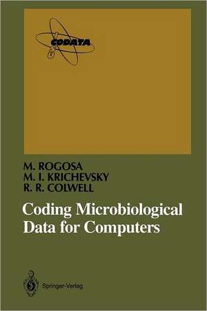 Coding Microbiological Data for Computers de Morrison Rogosa