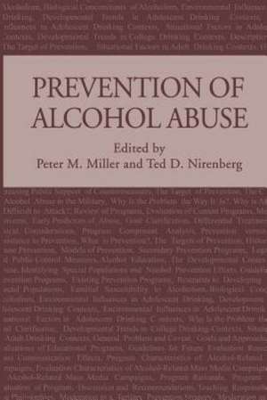 Prevention of Alcohol Abuse de Peter M. Miller