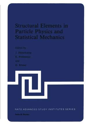 Structural Elements in Particle Physics and Statistical Mechanics de J. Hoonerkamp