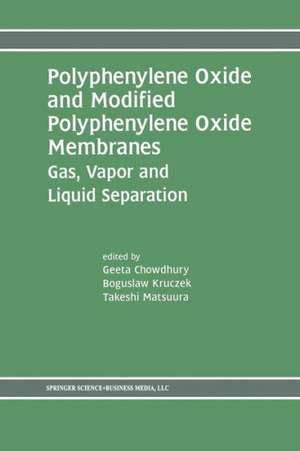 Polyphenylene Oxide and Modified Polyphenylene Oxide Membranes: Gas, Vapor and Liquid Separation de Geeta Chowdhury