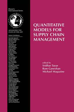 Quantitative Models for Supply Chain Management de Sridhar Tayur