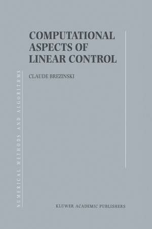 Computational Aspects of Linear Control de Claude Brezinski