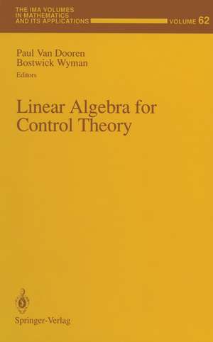 Linear Algebra for Control Theory de Paul Van Dooren