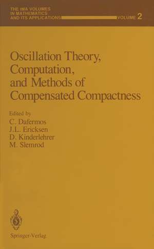 Oscillation Theory, Computation, and Methods of Compensated Compactness de C. Dafermos