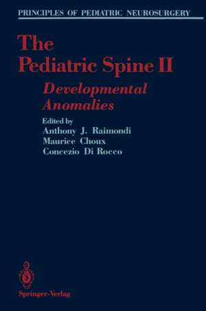 The Pediatric Spine II: Developmental Anomalies de Anthony J. Raimondi