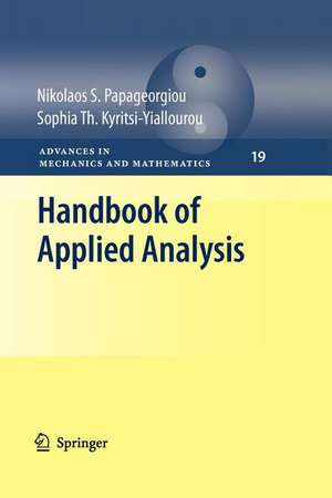 Handbook of Applied Analysis de Nikolaos S. Papageorgiou