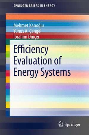 Efficiency Evaluation of Energy Systems de Mehmet Kanoğlu