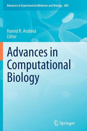 Advances in Computational Biology de Hamid R. Arabnia