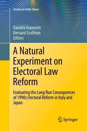 A Natural Experiment on Electoral Law Reform: Evaluating the Long Run Consequences of 1990s Electoral Reform in Italy and Japan de Daniela Giannetti