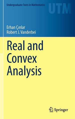 Real and Convex Analysis de Erhan Çınlar