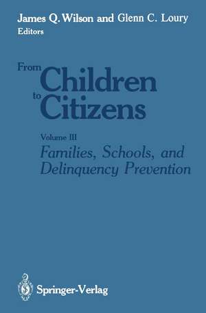 Families, Schools, and Delinquency Prevention de Glenn C. Loury