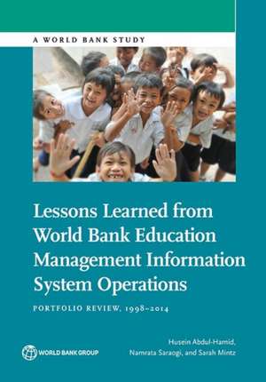 Lessons Learned from World Bank Education Management Information System Operations de Husein Abdul-Hamid