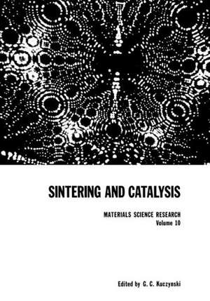 Sintering and Catalysis de G. Kuczynski