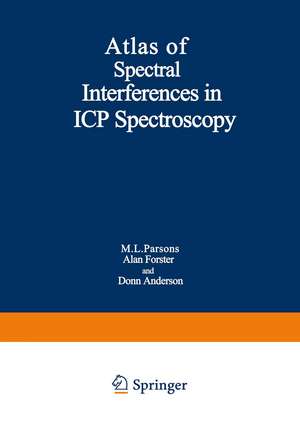 Atlas of Spectral Interferences in ICP Spectroscopy de Malcolm Parsons