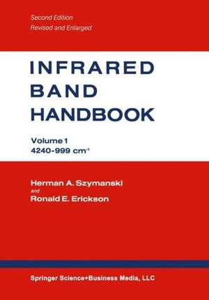 Infrared Band Handbook: Volume 1 4240–999 cm-1 / Volume 2 999–29 cm-1 de Herman A. Szymanski