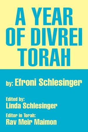 A Year of Divrei Torah de Efroni Schlesinger