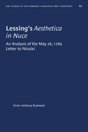 Lessing's Aesthetica in Nuce de Victor Anthony Rudowski