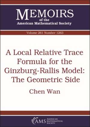 A LOCAL RELATIVE TRACE FORMULA FOR THE G de WAN