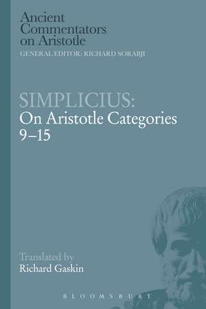 Simplicius: On Aristotle Categories 9-15 de Richard Gaskin