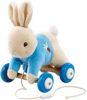 Peter Rabbit Pull Along Soft Toy With Wo