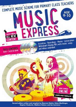 Music Express: Age 9-10 (Book + 3cds + DVD-Rom) de Maureen Hanke