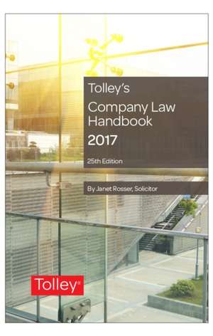 Tolley's Company Law Handbook de Emma Szelepet